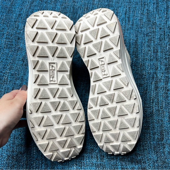 Ash Spider Double Tongue Chunky Sneakers in White Pink Grey - Picture 8 of 10